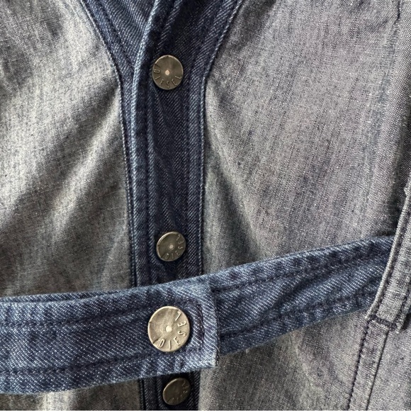 DIESEL VINTAGE DENIM TACTICAL JUMPER DRESS WITH SNAP UP BACK BLUE JEAN SMALL - Picture 4 of 7